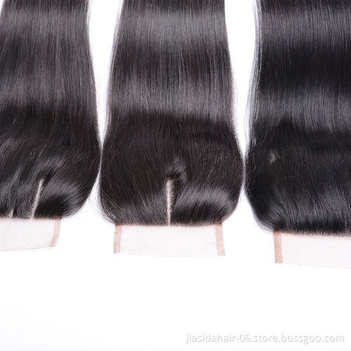 4x4 Swiss Lace Closure Straight Curly Wavy 100% Brazilian Human Hair Transparent Lace Closure HD Lace Closure